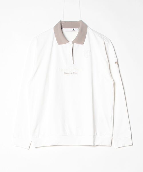 ALPEN / SPORTS DEPO SELECT(アルペンスポーツデポセレクト)の「ルコックスポルティフ ゴルフ lecoqGOLF ルコックゴルフ裾リブ長袖シャツ(ポロシャツ・レディース・ネイビー/ホワイト/グリーン・M/L)」の2枚目の写真