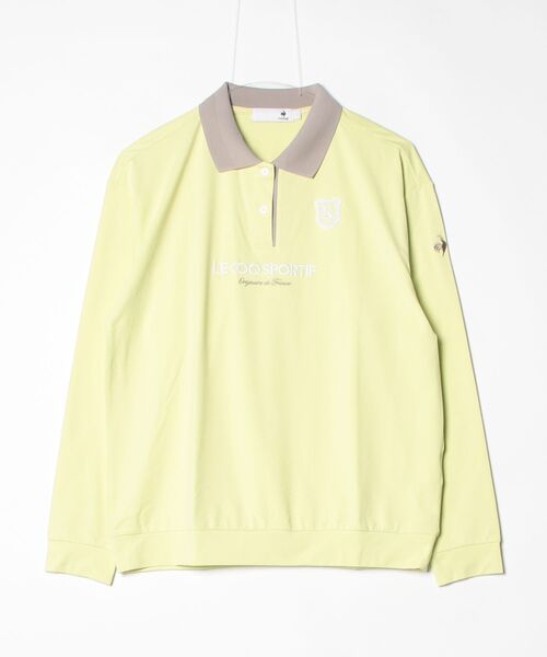 ALPEN / SPORTS DEPO SELECT(アルペンスポーツデポセレクト)の「ルコックスポルティフ ゴルフ lecoqGOLF ルコックゴルフ裾リブ長袖シャツ(ポロシャツ・レディース・ネイビー/ホワイト/グリーン・M/L)」の1枚目の写真
