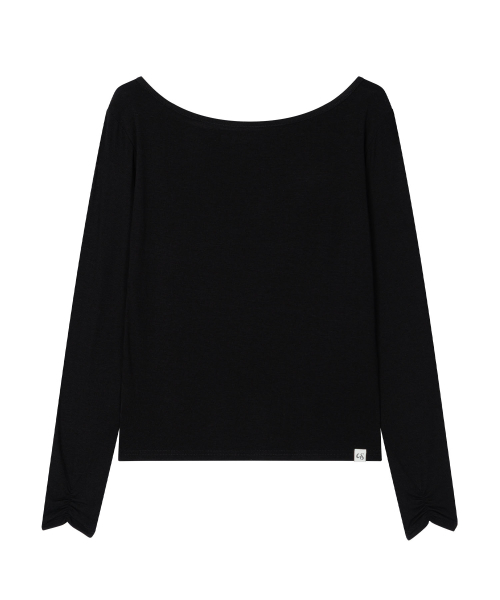 UGLY SHADOW(アグリーシャドウ)の「ボートベーシックTシャツ(ブラック)(Tシャツ/カットソー・レディース・その他・FREE)」の1枚目の写真