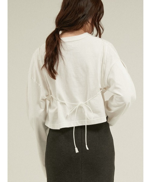 LA PEAU DE GEM(ラポドゥジェム)の「ベロアリバーシブルビスチェ / 【 LA PEAU DE GEM 】 velor reversible bustier(シャツ/ブラウス・レディース・ホワイト/ブラック/ブラウン・FREE)」の17枚目の写真