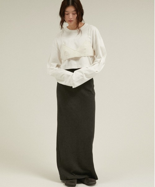 LA PEAU DE GEM(ラポドゥジェム)の「ベロアリバーシブルビスチェ / 【 LA PEAU DE GEM 】 velor reversible bustier(シャツ/ブラウス・レディース・ホワイト/ブラック/ブラウン・FREE)」の16枚目の写真