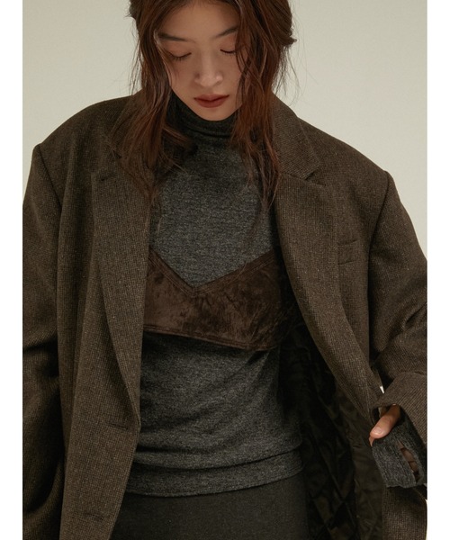 LA PEAU DE GEM(ラポドゥジェム)の「ベロアリバーシブルビスチェ / 【 LA PEAU DE GEM 】 velor reversible bustier(シャツ/ブラウス・レディース・ホワイト/ブラック/ブラウン・FREE)」の11枚目の写真