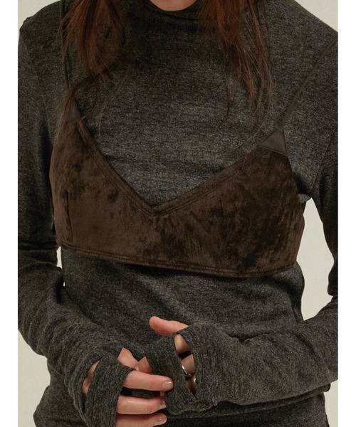 LA PEAU DE GEM(ラポドゥジェム)の「ベロアリバーシブルビスチェ / 【 LA PEAU DE GEM 】 velor reversible bustier(シャツ/ブラウス・レディース・ホワイト/ブラック/ブラウン・FREE)」の13枚目の写真