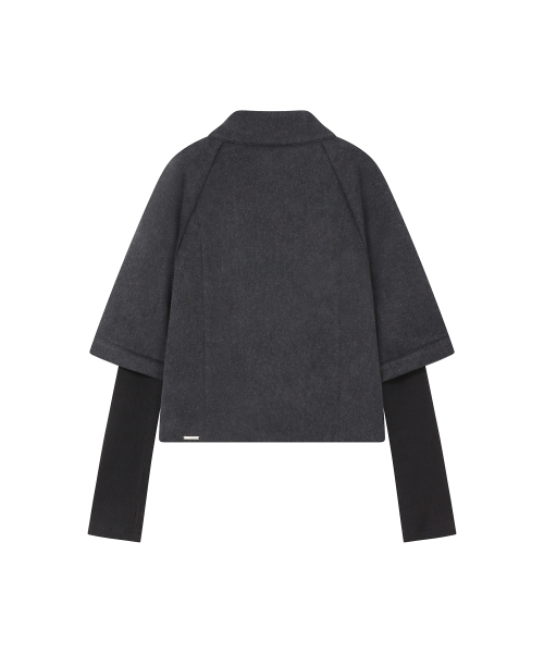 Miseki SEOUL(ミセキソウル)の「Double button layered short coat CHARCOAL(チェスターコート・レディース・その他・1/2)」の3枚目の写真