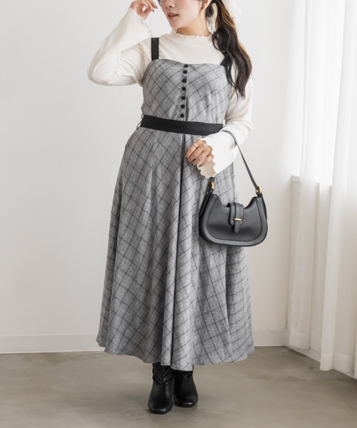 CLETTE(クレット)の「プチハイネックフレアスリーブプルオーバー(Tシャツ/カットソー・レディース・その他/アイボリー/ブラック・3L/4L/LL)」の7枚目の写真