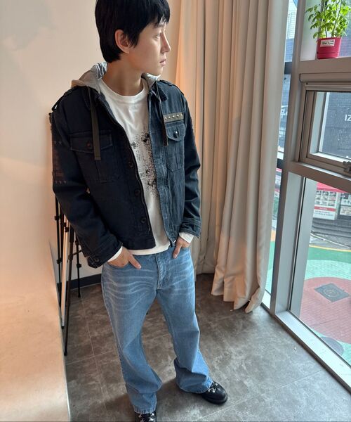 BLUESUNFLOWER(ブルーサンフラワー)の「レイヤードグラフィックTシャツ_ホワイト(Tシャツ/カットソー・レディース・その他・2/1)」の6枚目の写真