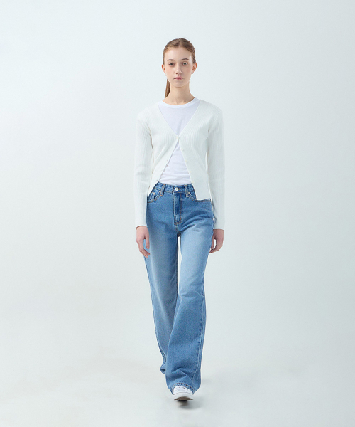 FORTYFOUR（フォーティフォー）の「[W] デイリー ルーズ デニム（デニムパンツ・レディース・ライトブルー/スカイブルー/ブルー/ブルーグレー/ダークブルー・SMALL/MEDIUM/LARGE）」の7枚目の写真