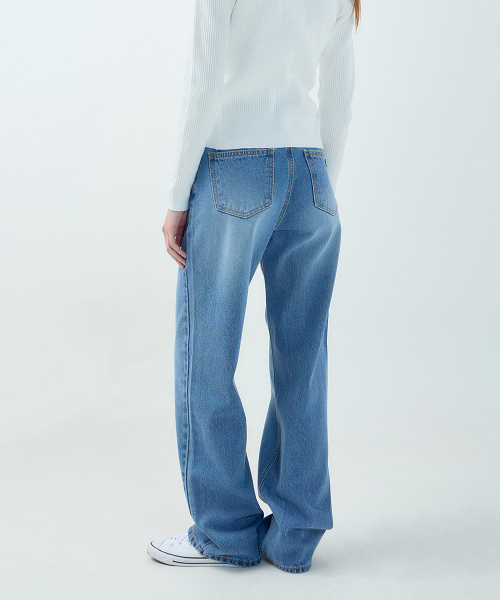 FORTYFOUR（フォーティフォー）の「[W] デイリー ルーズ デニム（デニムパンツ・レディース・ライトブルー/スカイブルー/ブルー/ブルーグレー/ダークブルー・SMALL/MEDIUM/LARGE）」の13枚目の写真