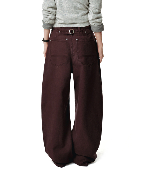 DECET WOMEN(デケット ウーマン)の「Cinchback バレルワイドレッグパンツ DCWPT022PURPLE(その他パンツ・レディース・その他・SMALL/MEDIUM/LARGE/X-SMALL)」の2枚目の写真