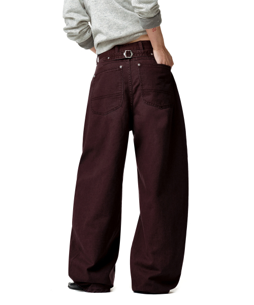 DECET WOMEN(デケット ウーマン)の「Cinchback バレルワイドレッグパンツ DCWPT022PURPLE(その他パンツ・レディース・その他・SMALL/MEDIUM/LARGE/X-SMALL)」の3枚目の写真