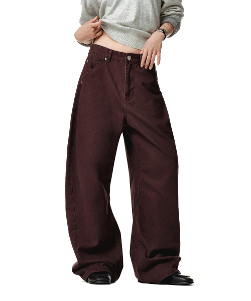 DECET WOMEN(デケット ウーマン)の「Cinchback バレルワイドレッグパンツ DCWPT022PURPLE(その他パンツ・レディース・その他・SMALL/MEDIUM/LARGE/X-SMALL)」の4枚目の写真