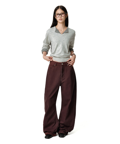 DECET WOMEN(デケット ウーマン)の「Cinchback バレルワイドレッグパンツ DCWPT022PURPLE(その他パンツ・レディース・その他・SMALL/MEDIUM/LARGE/X-SMALL)」の8枚目の写真