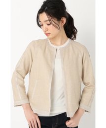 FIGARO Paris | リネンキャンバス ノーカラージャケット◆(ノーカラージャケット)
