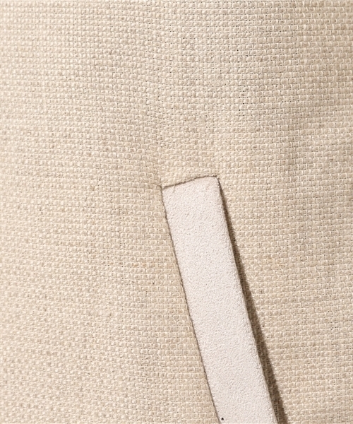 FIGARO Paris（フィガロパリ）の「リネンキャンバス ノーカラージャケット◆（ノーカラージャケット・レディース・アイボリー/カーキ・36/38）」の11枚目の写真