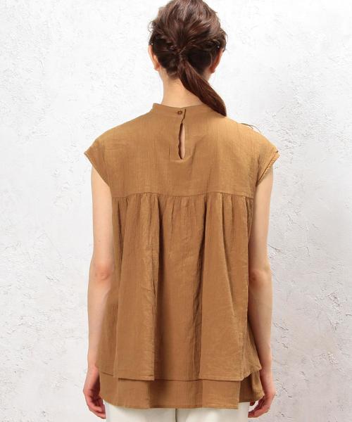 green label relaxing(グリーンレーベルリラクシング)の「CB C ヨウリュウ モチーフレース N/SL ブラウス◆(シャツ/ブラウス・レディース・オフホワイト/ブラウン/ネイビー・FREE)」の15枚目の写真