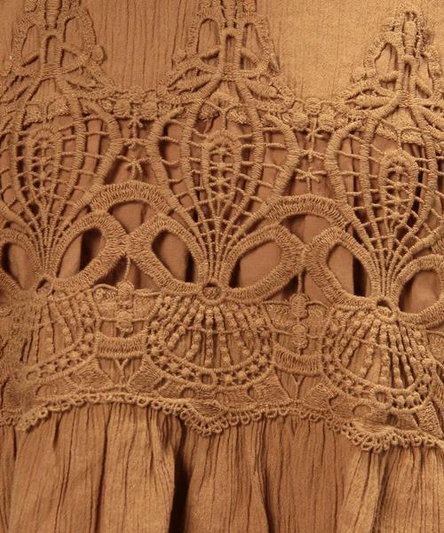 green label relaxing(グリーンレーベルリラクシング)の「CB C ヨウリュウ モチーフレース N/SL ブラウス◆(シャツ/ブラウス・レディース・オフホワイト/ブラウン/ネイビー・FREE)」の14枚目の写真