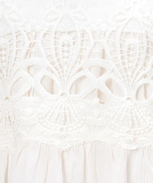 green label relaxing(グリーンレーベルリラクシング)の「CB C ヨウリュウ モチーフレース N/SL ブラウス◆(シャツ/ブラウス・レディース・オフホワイト/ブラウン/ネイビー・FREE)」の6枚目の写真