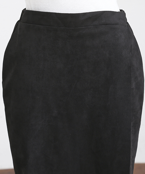 Denime（ドゥニーム）の「フェイクスウェードラップスカート（スカート・レディース・ベージュ/ブラック/カーキ・FREE）」の18枚目の写真