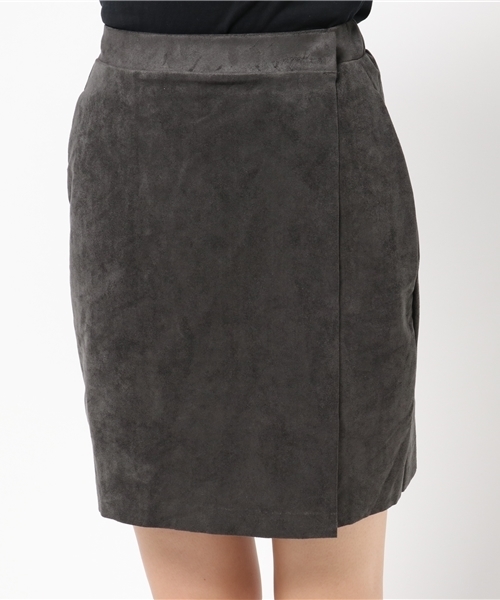 Denime（ドゥニーム）の「フェイクスウェードラップスカート（スカート・レディース・ベージュ/ブラック/カーキ・FREE）」の14枚目の写真