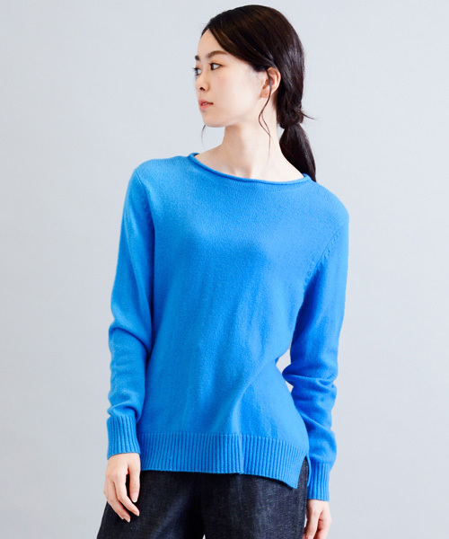 NIMES（ニーム）の「Inspiration ボトルN P/O（ニット/セーター・レディース・オフホワイト/ブルー/グレー/サックスブルー・ONE SIZE）」の3枚目の写真