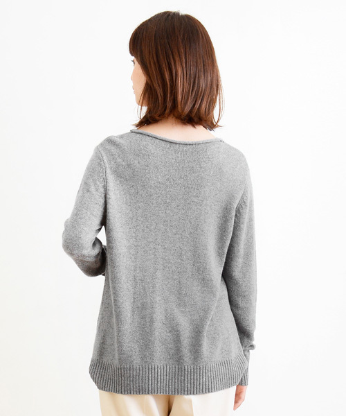 NIMES（ニーム）の「Inspiration ボトルN P/O（ニット/セーター・レディース・オフホワイト/ブルー/グレー/サックスブルー・ONE SIZE）」の7枚目の写真