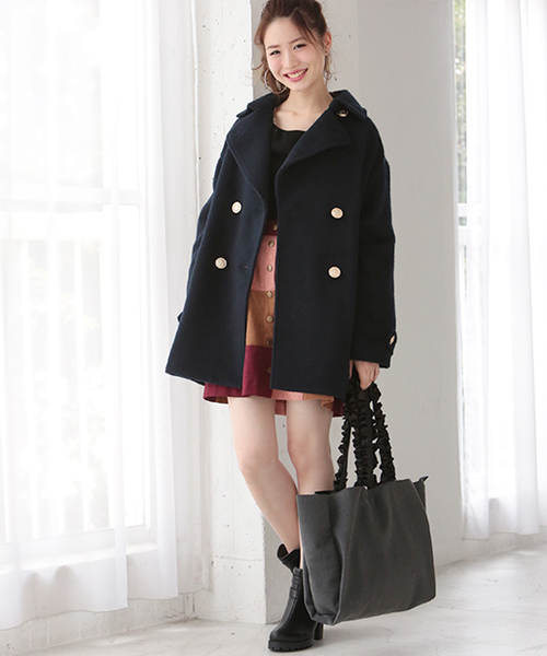one after another NICE CLAUP(ワンアフターアナザーナイスクラップ)の「フリルA4BAG(トートバッグ・レディース・チャコールグレー/ライトグレー/ピンク・ONE SIZE)」の5枚目の写真