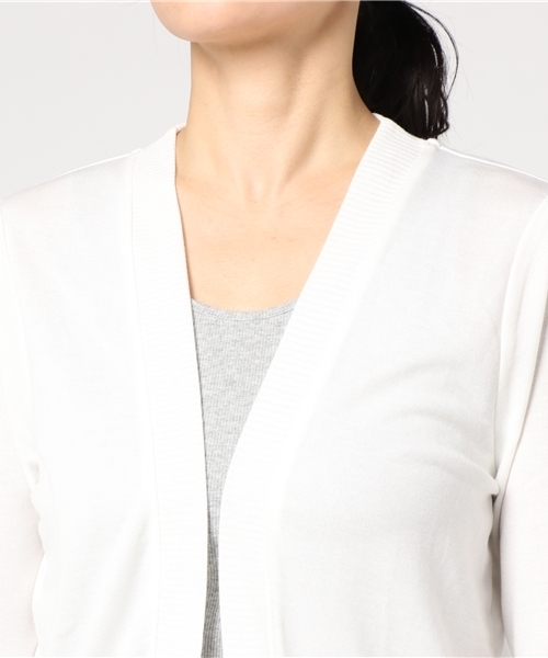 Honeys（ハニーズ）の「ラウンドカーディガン（カーディガン/ボレロ・レディース・ネイビー/イエロー/オレンジ/ブラック/オフホワイト/グレー/ピンク・M/L/LL）」の11枚目の写真