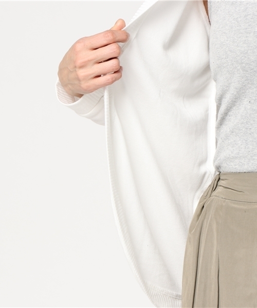 Honeys（ハニーズ）の「ラウンドカーディガン（カーディガン/ボレロ・レディース・ネイビー/イエロー/オレンジ/ブラック/オフホワイト/グレー/ピンク・M/L/LL）」の14枚目の写真