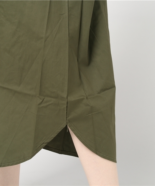 MERLOT（メルロー）の「ダブルボタンパフスリーブシャツワンピース7143（シャツワンピース・レディース・ブラック/カーキ・FREE）」の8枚目の写真