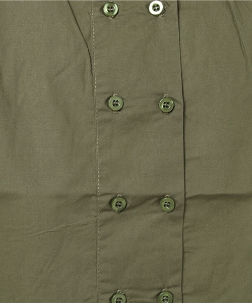 MERLOT（メルロー）の「ダブルボタンパフスリーブシャツワンピース7143（シャツワンピース・レディース・ブラック/カーキ・FREE）」の9枚目の写真