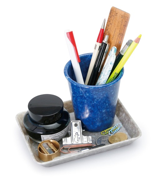 昭和レトロ　ベニス　マーガレット　ペン立て HIGHTIDE（ハイタイド）の「Marbled Melamine Pen stand マーブル