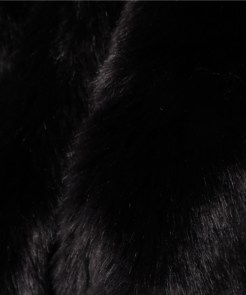 KIFFE（キッフェ）の「KIFFE:フェイクファージャケット（ブルゾン・レディース・ブラック/ブラウン・ONE SIZE）」の11枚目の写真