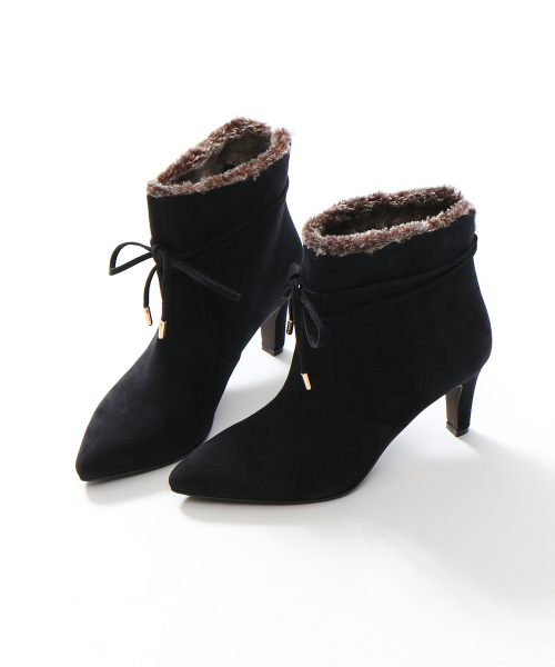 PICHE ABAHOUSE(ピシェ アバハウス)の「2WAYリボンファーブーツ(ブーツ・レディース・グレー/ネイビー/ブラック・35/38/36/37/39/40/34)」の3枚目の写真