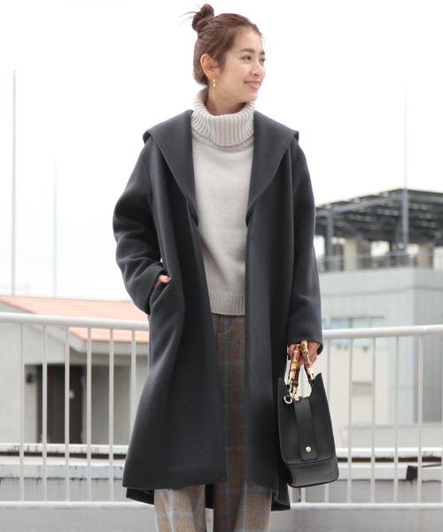 BEAUTY&YOUTH UNITED ARROWS（ビューティーアンドユースユナイテッドアローズ）の「BY∴ SP120フード＆カラーレスコート ◆（その他アウター・レディース・ダークグレー/ナチュラル/その他1・MEDIUM/SMALL）」の3枚目の写真