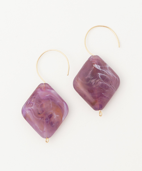TONE SELECT GOODS(トーンセレクトグッズ)の「【glou】Fake Stone Pierce L(ピアス(両耳用)・レディース・ホワイト/ブラック/グリーン/パープル/イエロー/オレンジ/レッド/ブラウン/グレー/ブルー/ライトグリーン/クリーム・FREE)」の9枚目の写真