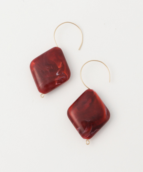 TONE SELECT GOODS(トーンセレクトグッズ)の「【glou】Fake Stone Pierce L(ピアス(両耳用)・レディース・ホワイト/ブラック/グリーン/パープル/イエロー/オレンジ/レッド/ブラウン/グレー/ブルー/ライトグリーン/クリーム・FREE)」の11枚目の写真