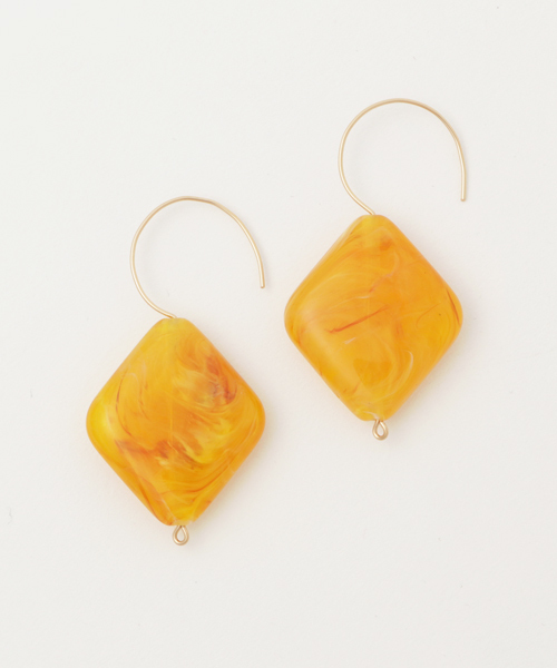 TONE SELECT GOODS(トーンセレクトグッズ)の「【glou】Fake Stone Pierce L(ピアス(両耳用)・レディース・ホワイト/ブラック/グリーン/パープル/イエロー/オレンジ/レッド/ブラウン/グレー/ブルー/ライトグリーン/クリーム・FREE)」の10枚目の写真