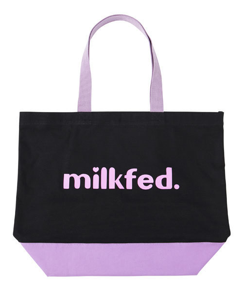 MILKFED.（ミルクフェド）の「BI COLOR BIG ECO BAG（トートバッグ・レディース・ブラック/ネイビー/ライトパープル/レッド・ONE SIZE）」の5枚目の写真