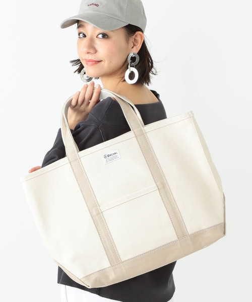 B:MING by BEAMS（ビーミングバイビームス）の「ORCIVAL × ビーミング by ビームス / 別注トートバッグL 18SS（トートバッグ・レディース・ピンク系その他/セージグリーン/ベージュ・ONE SIZE）」の3枚目の写真