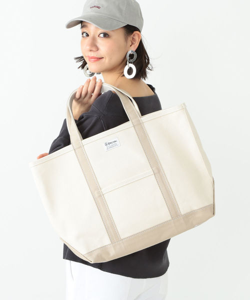 B:MING by BEAMS（ビーミングバイビームス）の「ORCIVAL × ビーミング by ビームス / 別注トートバッグL 18SS（トートバッグ・レディース・ピンク系その他/セージグリーン/ベージュ・ONE SIZE）」の5枚目の写真