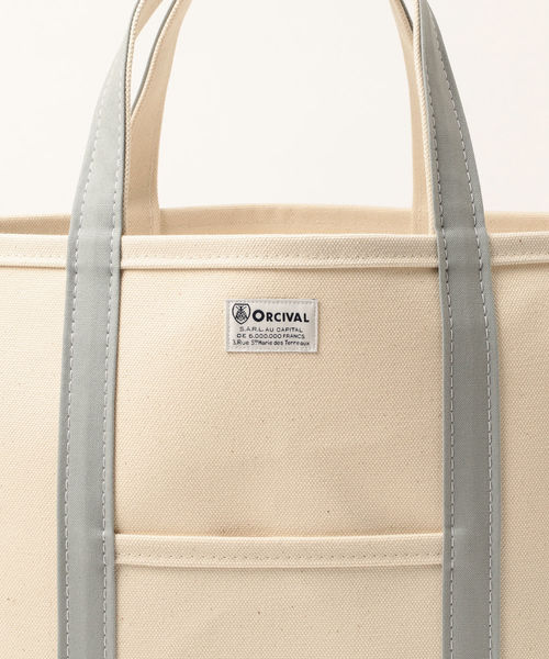 B:MING by BEAMS（ビーミングバイビームス）の「ORCIVAL × ビーミング by ビームス / 別注トートバッグL 18SS（トートバッグ・レディース・ピンク系その他/セージグリーン/ベージュ・ONE SIZE）」の12枚目の写真