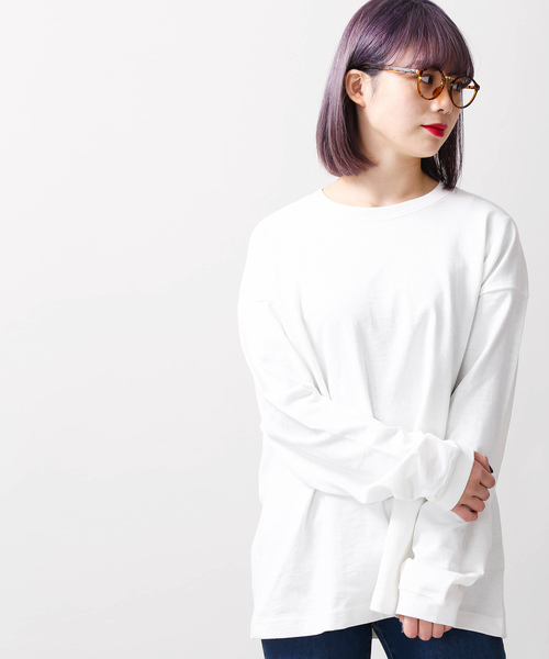 WEGO(ウィゴー)の「WEGO/ヘビースラブビッグシルエットロングカットソー(Tシャツ/カットソー・メンズ・ホワイト/ブラック/サックスブルー/ライトピンク・LARGE/MEDIUM/SMALL)」の16枚目の写真