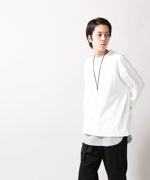 WEGO(ウィゴー)の「WEGO/ヘビースラブビッグシルエットロングカットソー(Tシャツ/カットソー・メンズ・ホワイト/ブラック/サックスブルー/ライトピンク・LARGE/MEDIUM/SMALL)」の22枚目の写真