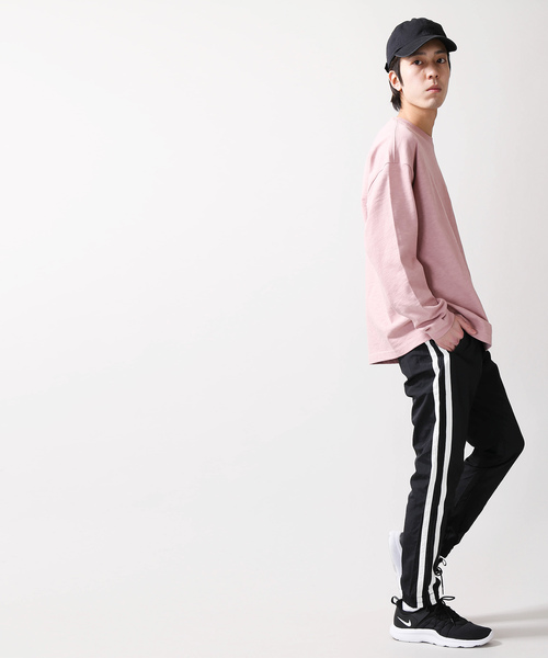 WEGO(ウィゴー)の「WEGO/ヘビースラブビッグシルエットロングカットソー(Tシャツ/カットソー・メンズ・ホワイト/ブラック/サックスブルー/ライトピンク・LARGE/MEDIUM/SMALL)」の11枚目の写真