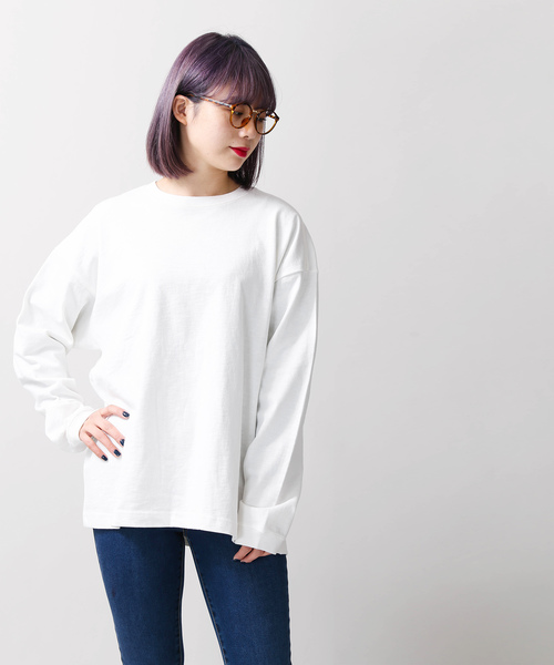 WEGO(ウィゴー)の「WEGO/ヘビースラブビッグシルエットロングカットソー(Tシャツ/カットソー・メンズ・ホワイト/ブラック/サックスブルー/ライトピンク・LARGE/MEDIUM/SMALL)」の21枚目の写真