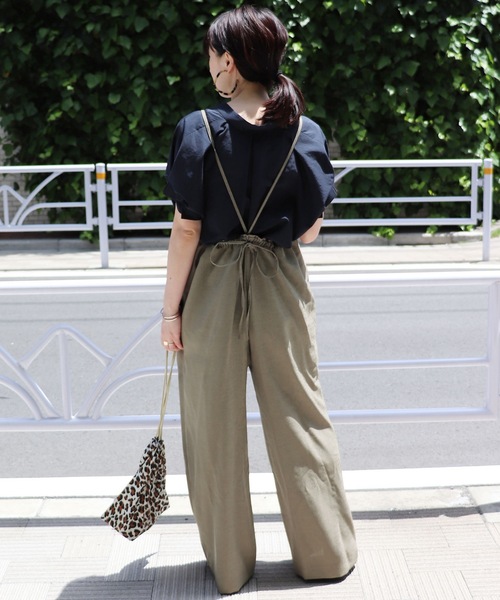 journal standard L'essage（ジャーナルスタンダードレサージュ）の「《追加》オックスコンビネゾン◆3（ワンピース・レディース・ブラック/カーキ・FREE）」の7枚目の写真