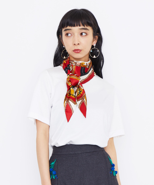 Muveil ミュベール の Muveil 衿スカーフtシャツ Mauts005 Tシャツ カットソー Wear