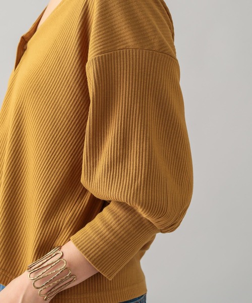 CIAOPANIC（チャオパニック）の「リブカットカーディガン（カーディガン/ボレロ・レディース・ブラック/イエロー/アイボリー・FREE）」の14枚目の写真