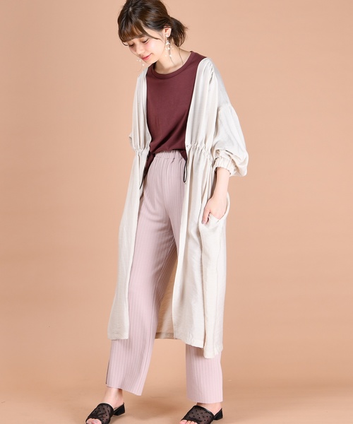natural couture(ナチュラルクチュール)の「ゆるビックTシャツ(Tシャツ/カットソー・レディース・その他12/ブラウン/ライトベージュ/ミント・FREE)」の5枚目の写真