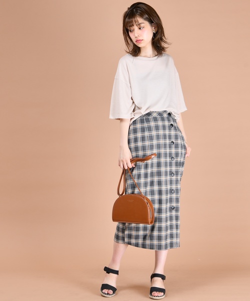 natural couture(ナチュラルクチュール)の「ゆるビックTシャツ(Tシャツ/カットソー・レディース・その他12/ブラウン/ライトベージュ/ミント・FREE)」の8枚目の写真
